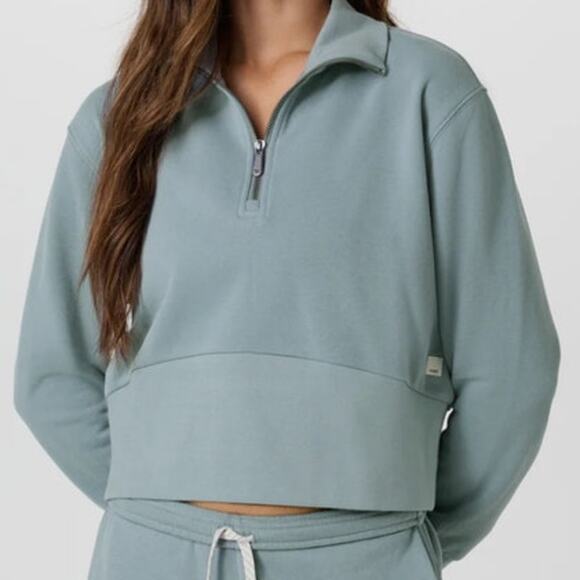 Vuori Sedona Sport Half Zip Sweatshirt Pullover Size M Seafoam Athleisure Sporty - Picture 2 of 9